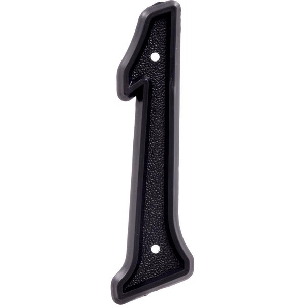 Hillman Hillman Group 844041 6 in. Matte Black Plastic House Number - 1 -  6 Piece 844041